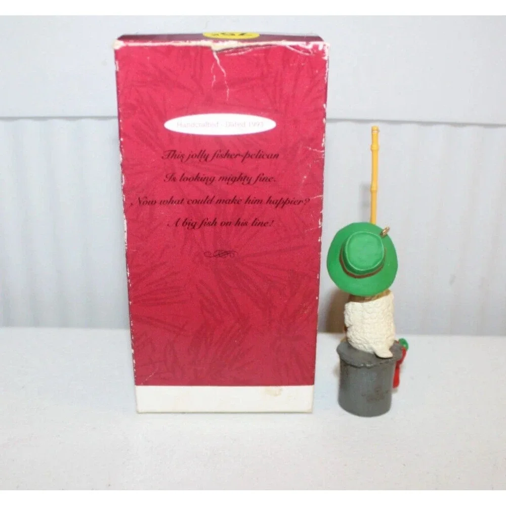 VTG Hallmark Keepsake‎ Christmas Ornament Fills the Bill Pelican Fishing 1993